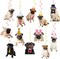 24 Pcs Pug Dog Hanging Decorations Pug Hanging Swirls Ceiling Swirls Pug Birthday Party Supplies for Pug Party Decorations